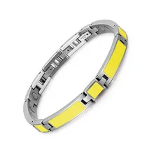 Fashion Yellow Gum Stainless Steel Magnet Bracelet and Magnet Bracelet In Europe and America fashion and armour in rennaissance europe