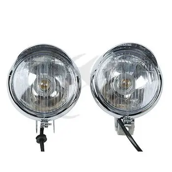 

1 Pair 5.5" Chrome Motorcycle Headlight For Harley Road King Custom Classic