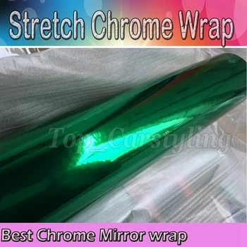 

1.52x20m/roll Chrome Air Free Mirror Vinyl wrap film sticker sheet decal / 4.98x66ft Car Styling bike motor body protect Chrome