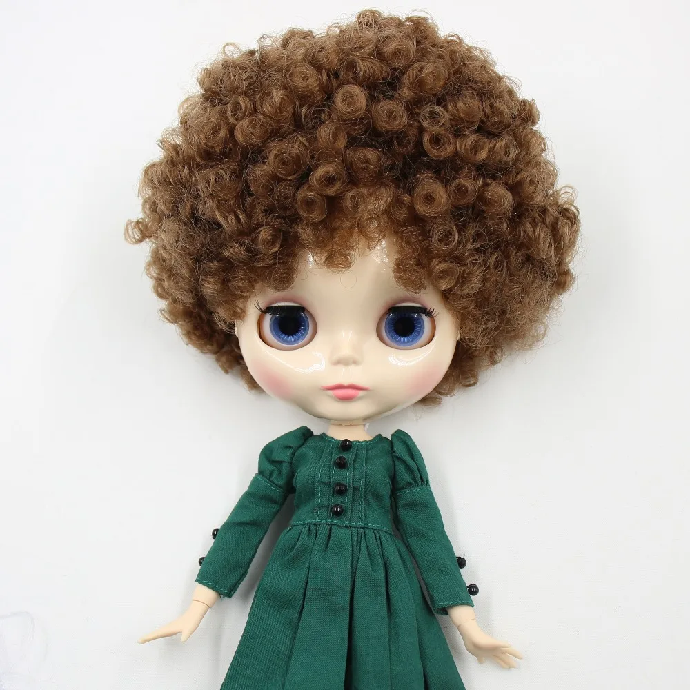 Ледяная фабрика blyth кукла 1/6 игрушка белая кожа суставное тело bjd афро каштановые волосы 30 см