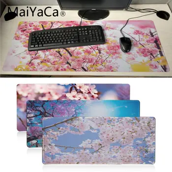 

Maiyaca Cool New pink cherry blossom tree Office Mice Gamer Soft Mouse Pad Gaming Player desk mat laptop Rubber Mouse Mat anime