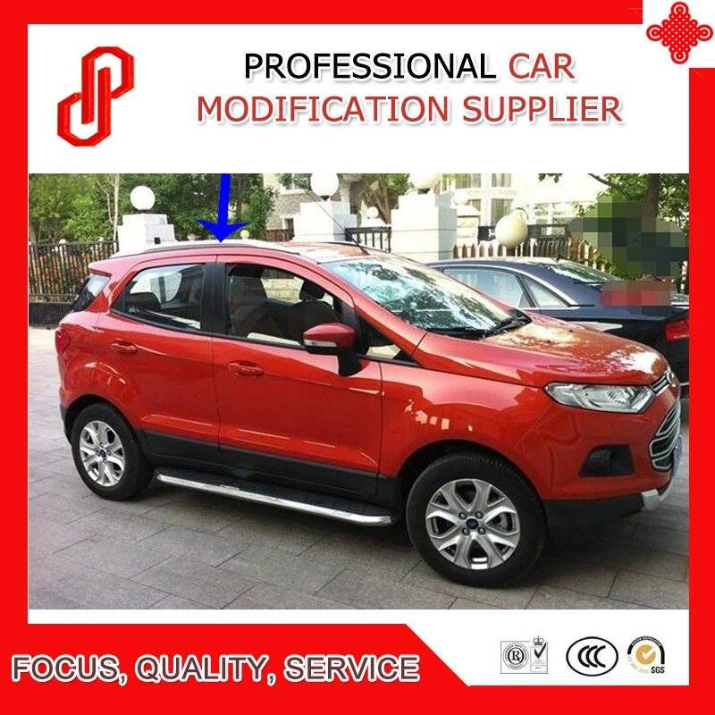 1 زوج ABS ملصق تثبيت الجانب السكك الحديدية بار حامل سقفي ل Ecosport 2013 2014 2015 2016 2017