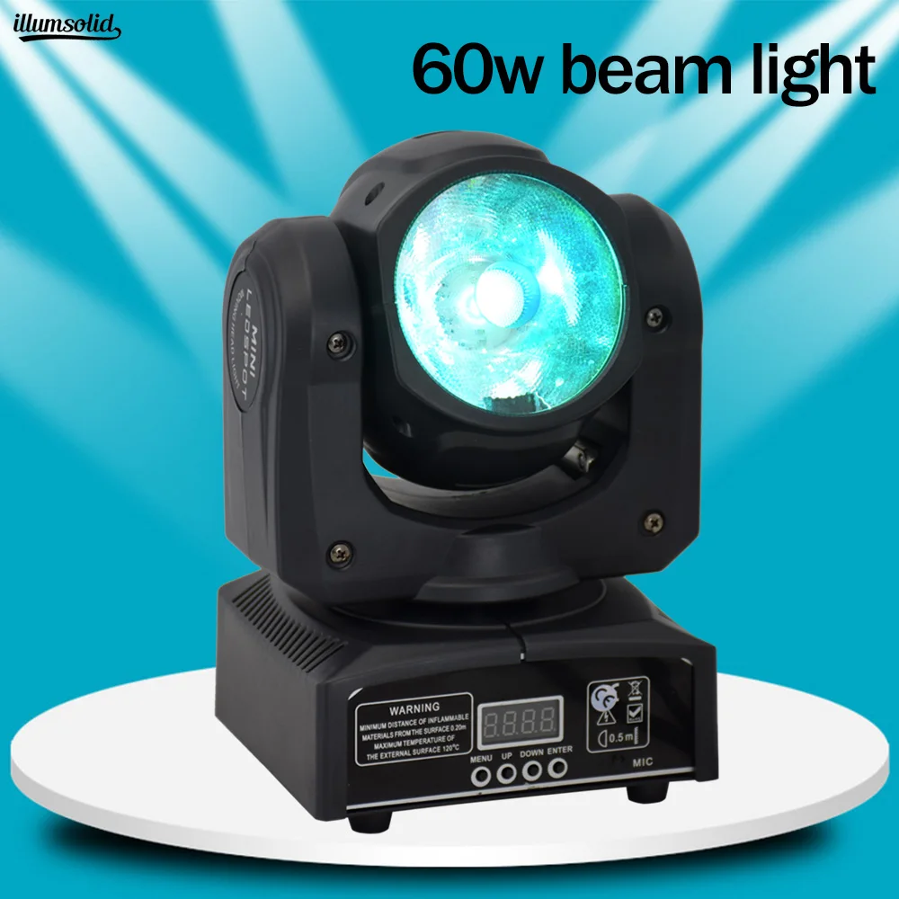 Equipamentos de Iluminação de Palco 60 w Dmx512 Display Led Feixe Moving Head Luz Profissional