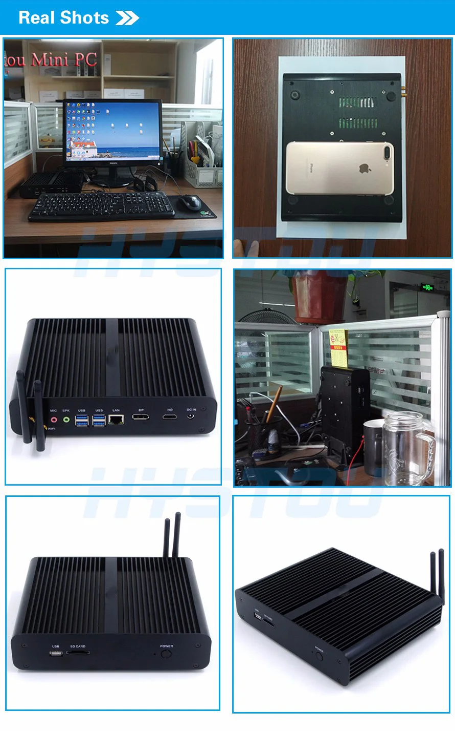 2 COM Win10 Core i5 i3 промышленный ПК Двойной Intel NUC без вентилятора minipc core i7 7660U графика 640 игровой компьютер HDMI DP HD 4K HTPC