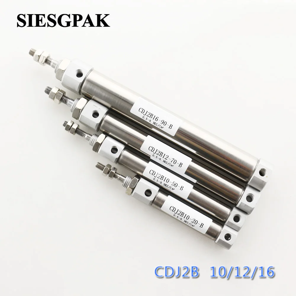 1Pcs 16mm Bore 10mm Stroke Mini Pneumatic Air Cylinder CDJ2B16-10-B 