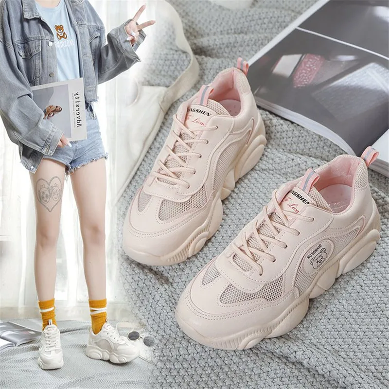 

Designer White Platform Sneakers Casual Shoes Women Tenis Feminino Women Wedges Shoes Footwear Basket Femme trainers women