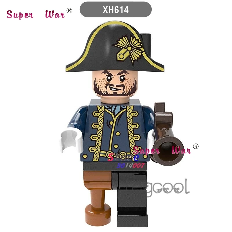 

1PCS model building block action figure starwars superheroes Pirates of the Caribbean Hector Barbossa diy toys for children gift