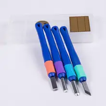 1 Box 4/9/11PCS SK2 Seal Engraving And Carving Knife Tool Set With Plastic Shank Manual Rubber Handle