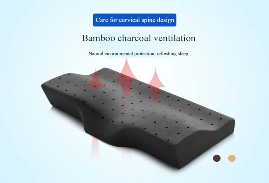 JAGO медицинская подушка для тела Терапия Магнитная подушка, пены памяти «дышащая» Подушка, Бамбуковая угольная подушка для шеи