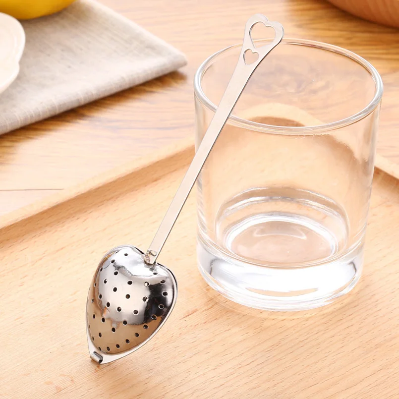 

1pc Heart Shaped Handle Tea Infuser Tea&Coffee Strainer Measure High Quality Intense Flavor Reusable Tea bag
