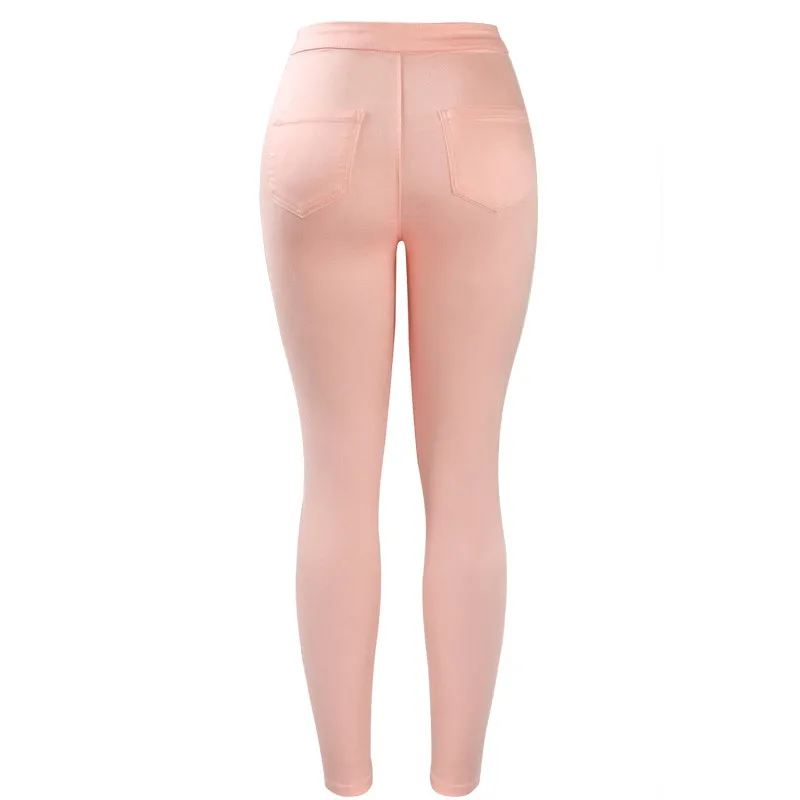 2037-Youaxon-Women-s-Celebrity-Style-New-Fashion-Pink-High-Waist-Denim-Jean-Pants-Skinny-Slim (3)_