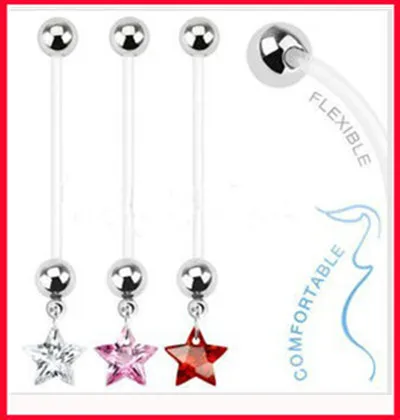 

2014 new style Belly Button Ring Banana Piercing Flexible Pregnant Navel Ring Body Jewelry Free Shipping 15pcs/lot (B32)