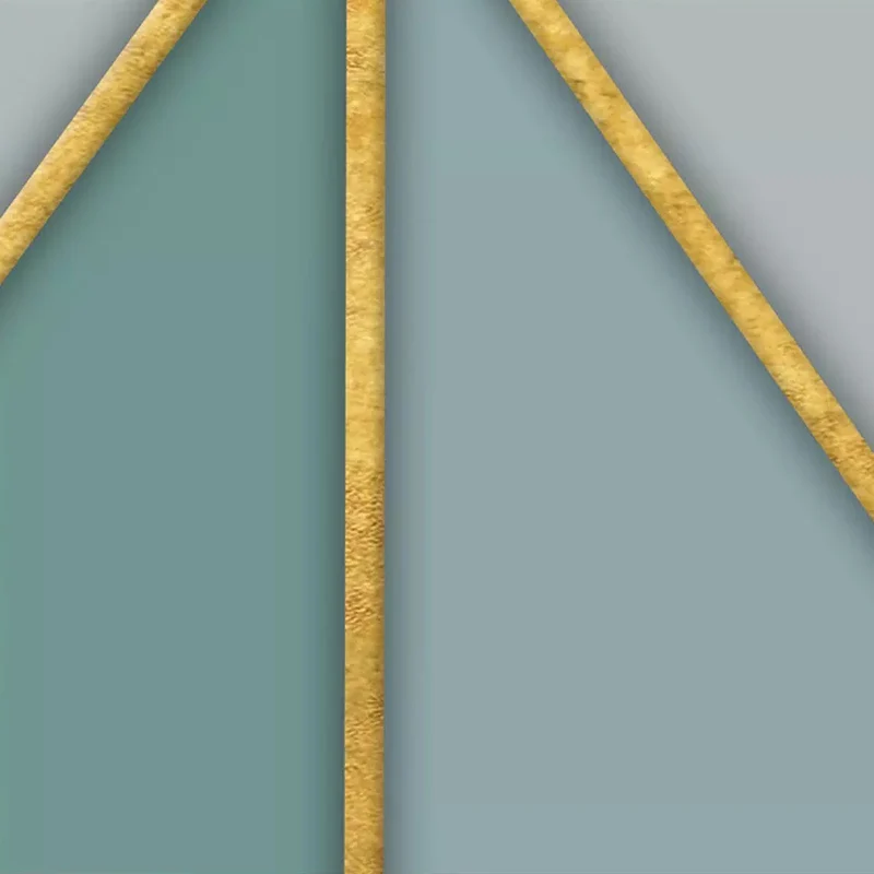 Пользовательские 3D Настенные обои для спальни современный абстрактный геометрический узор золотые линии Диван ТВ фон настенная живопись обои