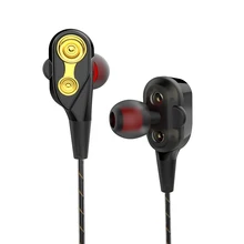 Double Unit Drive In Ear Earphone Bass Subwoofer Earphone HIFI Running Sport Earphone Headset Earbud venture electronics earphones ve monk plus earbud super bass in ear earphone sport earphone for iphone 6s auriculare headset