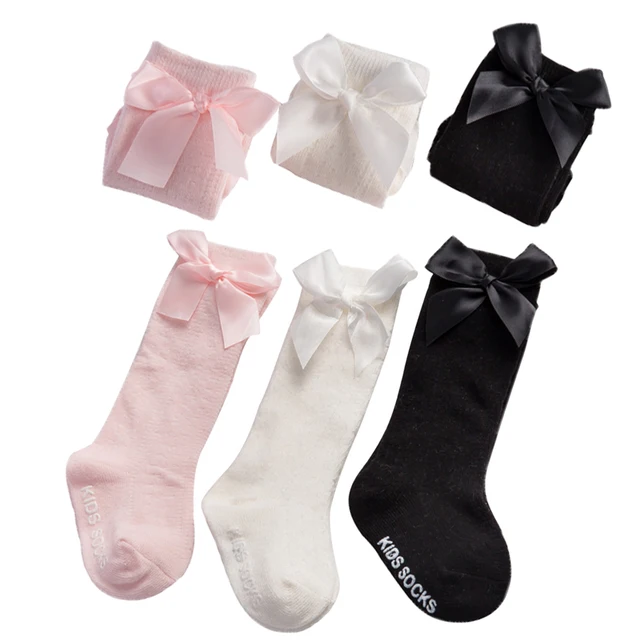 Baby Girls Dress Socks Non Skid Toddler Knee High Socks Kids Boots Sock