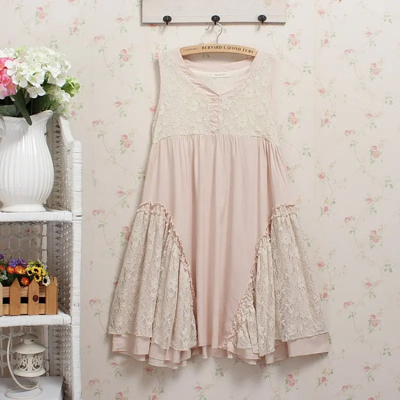 

Mori Girl Sweet Lace Ruffles Dress Flare Princess Brief Lolita Gothic Dress Vestido Hippie Boho Tunique Women Dress Robes Mori