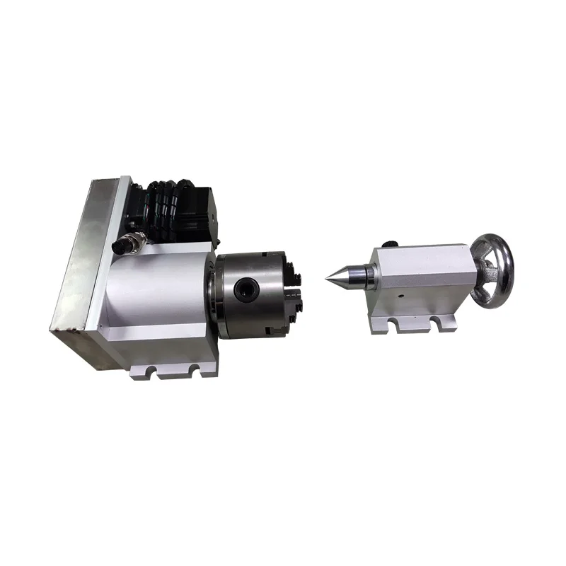 Роторная ось cnc tailstock 4-я 80 мм 3-х челюстный патрон для дерева металла CNC