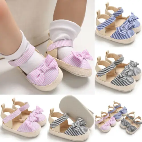 Одежда для новорожденных девочек, детские пинетки для малышей мягкая подошва Летнее платье принцессы сандалии с тканевым верхом Повседневная детская обувь
