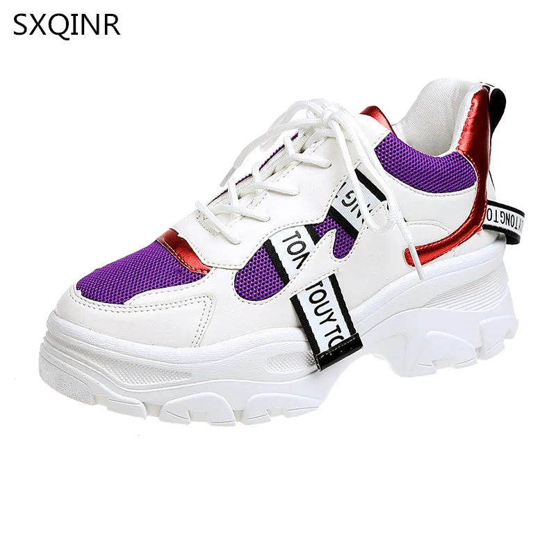 

Women Sneakers 2019 New Spring Fashion Casual Shoes Woman Comfortable Breathable Mesh Flats Platform Sneakers Chaussure F