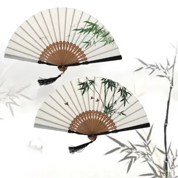 

Summer Vintage Bamboo Folding Hand Held Fan Chinese Dance Wedding Party Decor Pocket Gifts