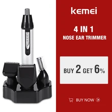 KM-6650, Хит, 4 в 1, электрический триммер для носа и ушей, модная Бритва для мужчин и женщин, безопасный уход за лицом, машинка для стрижки волос, триммер для волос