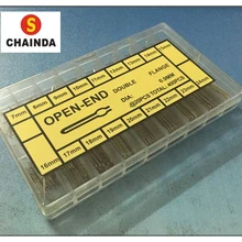 400 шт 7-24 мм Размер открытый конец двойной фланец ассорти нержавеющая сталь длина Сплит шпильки Boxset для часов