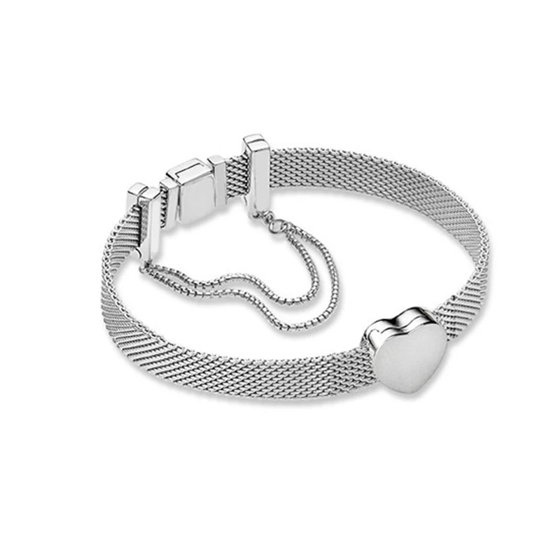 

NEW 100% Sterling 925 Silver Reflexions Clip Charm In Shine With Clear Fit DIY Original Bracelet Jewelry Gift Like Strap Design
