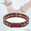 BOBO BIRD Wood Bracelet For Women Free Engraved name Men Bracelet Stainless Steel Bangle Anniversary Gift for Him pulseras mujer ► Photo 2/6
