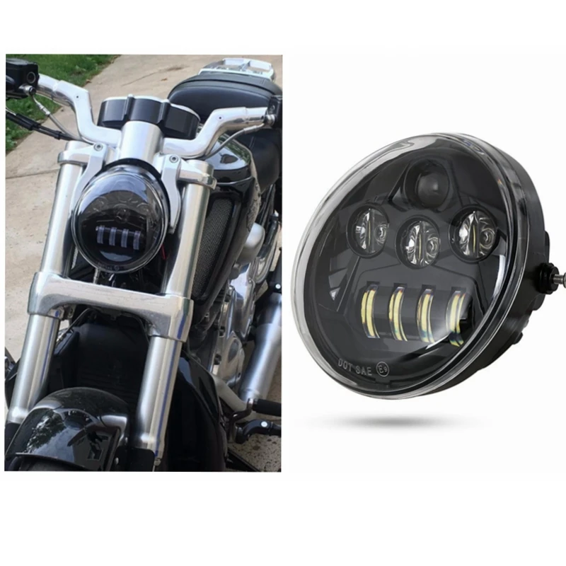 60W Motorcycle V Rod Led Lights For VROD Motorcycle LED Headlight for V
