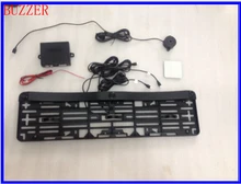 EU license plate frame parking sensor.plate number parking system without drill, buzzer alarm/LED/wireless for your choose