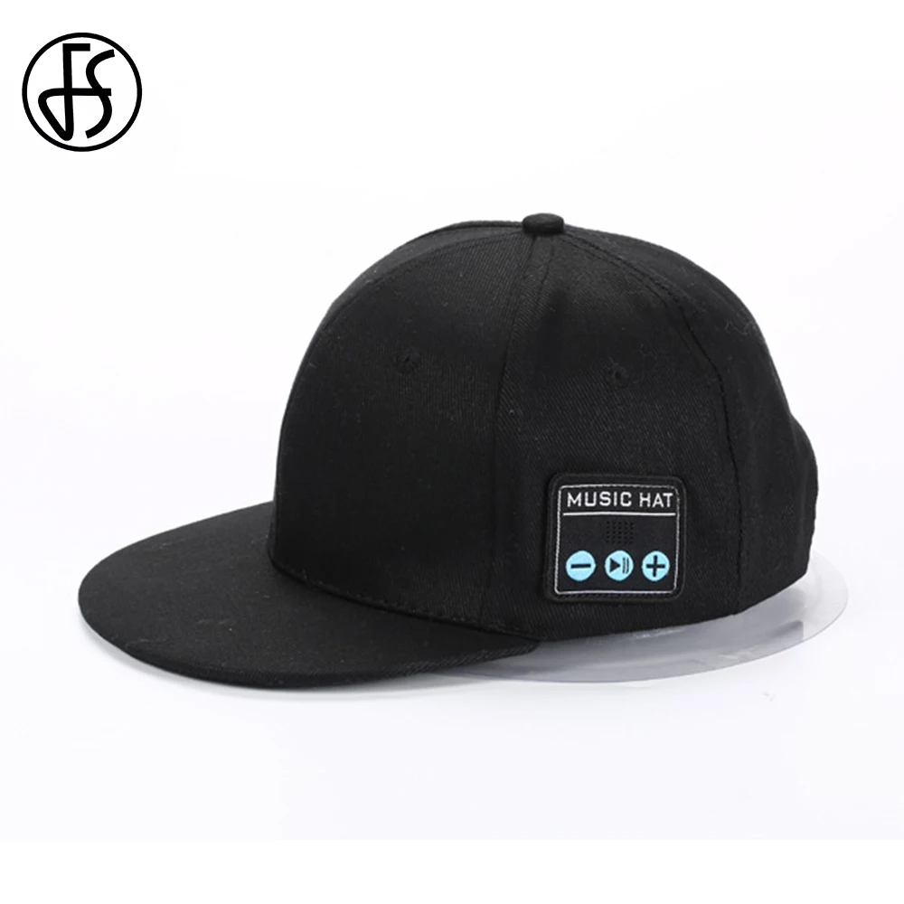 

FS Unisex Wireless Bluetooth Baseball Caps Speaker Stereo Music Call Streetwear Hip Hop Hat Women Men Snapback Face Cap Gorra