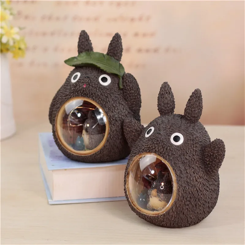  Cute Totoro Lamp Resin LED Night Light Cartoon Chinchilla Landscape Star lights Bedroom Bedside Lam - 4000004606426