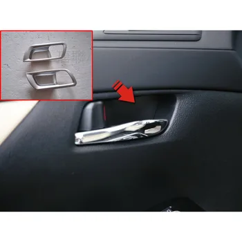 

2PCS/set Car Styling Matte Silver Chrome ABS Inner Door Handle Bowl Protective Cover Sticker For TOYOTA ALPHARD 2016
