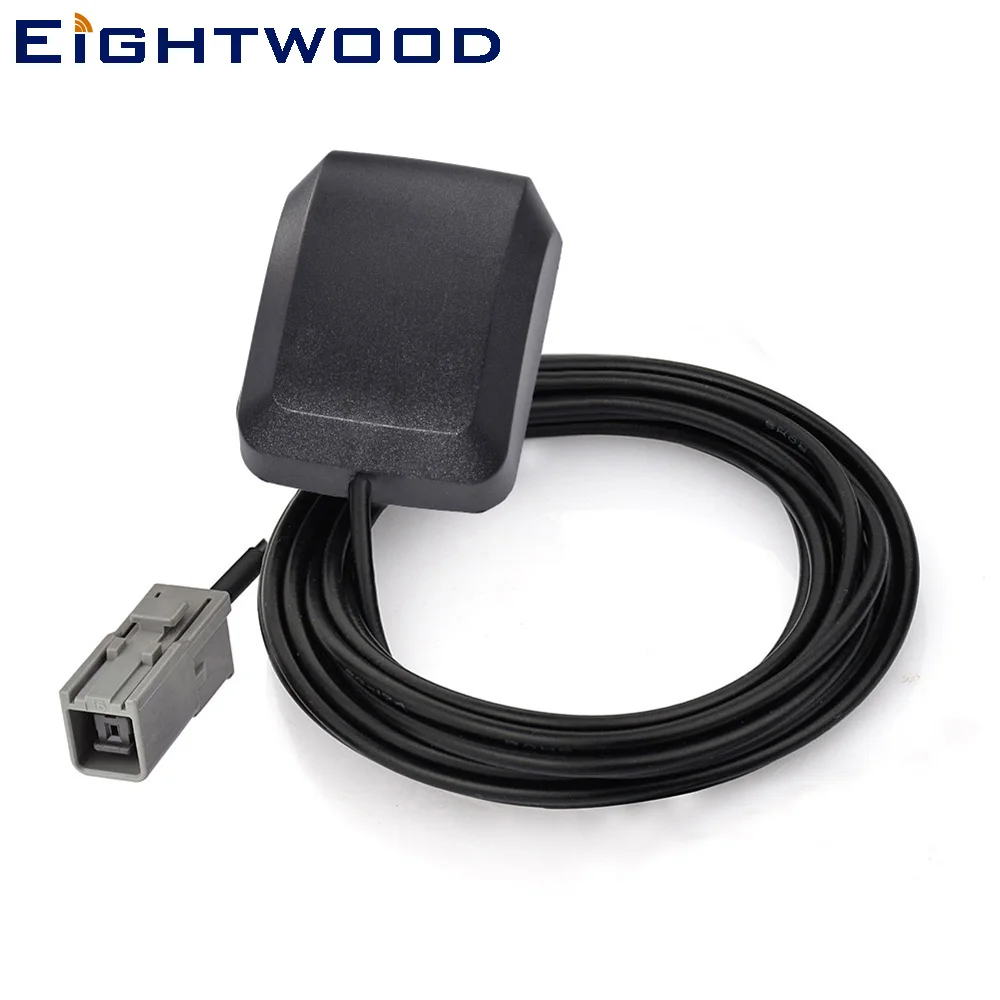 Eightwood Автомобильная GPS антенна с GT5 женский серый разъем активная для Kenwood Alpine JVC