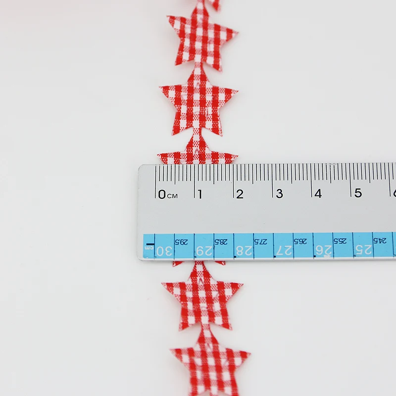 10 м/лот) 22 мм красная пятиугольная декоративная лента Рождественское украшение без объемных кромок ультразвуковое тиснение