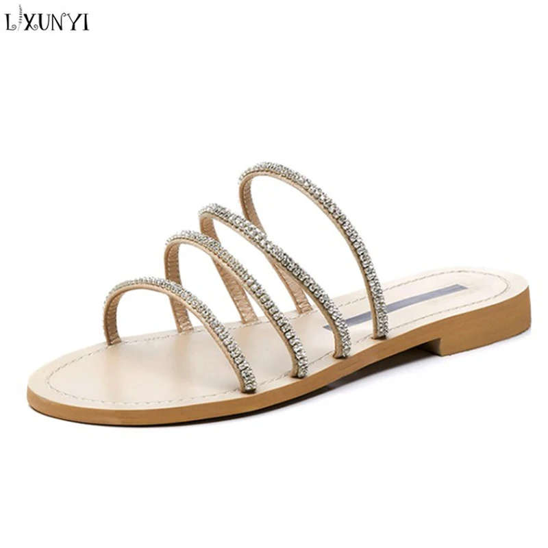 

KoHuiJoo Flat Heel Sandals Women 2018 Spring Summer Fashion Simple Casual Shoes for Woman European Rome Style Sandalias Big Size