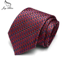 7,5 см ширина Мужские галстуки новый плед галстуки Gravata жаккардовые тканые тонкий галстук бизнес свадебные полосы средства ухода за кожей