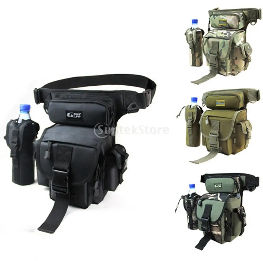 

Outdoor Fishing Tackle Bag Lure Leg Waist Pack Pole Package Messenger Bag