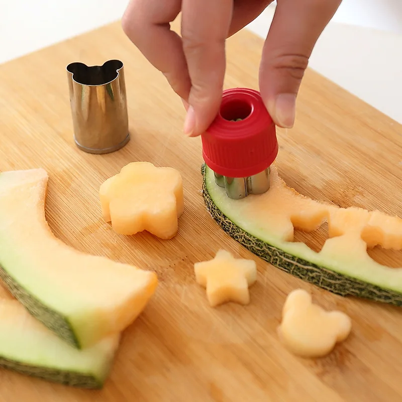

8pcs/set Vegetable Fruit Cut Mold Flower Cartoon Shape Cake Cookies Cutter For Kid Creative Food Decor Kitchen Baking Mould Tool