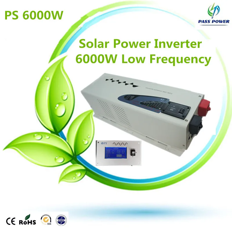 

2016 Freee shipping 50hz 6000w 48v to 220v/110V low frequency solar inverter 6000 watt