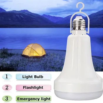 

New LED Flashlight Emergency Bulb E27 USB Rechargeable Intelligent Energy Saving Light For Camping Fishing Emergency Lamps