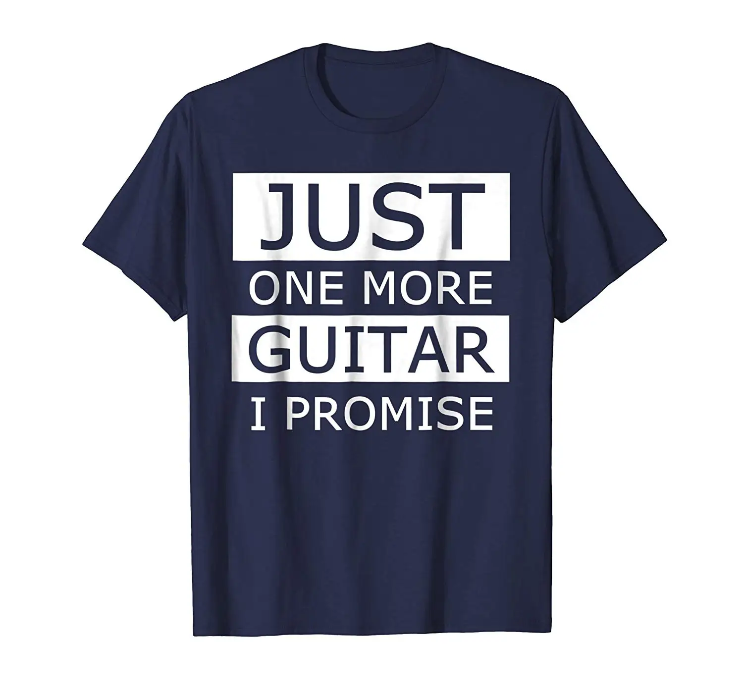 Мужская хлопковая футболка с надписью Just One More Guitar I Promise Finger Cross | одежда