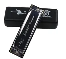 10 Holes Swan Harmonica Diatonic Blues Harp Woodwind music instrument Mouth Organ for Blues RockBlues harmonica C tone silver