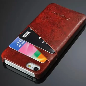 

Fashion , Business Style leather back Case For Apple iPhone 5S 5G SE 6 6s 7 8 Plus X XR XS Max battery Housing card Holder Shell