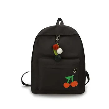 

3PCS / LOT Simple Women Girls Canvas Backpacks Shoulder School Bags Travel Bag Zipper Rucksacks Student Cute Mochila Femme