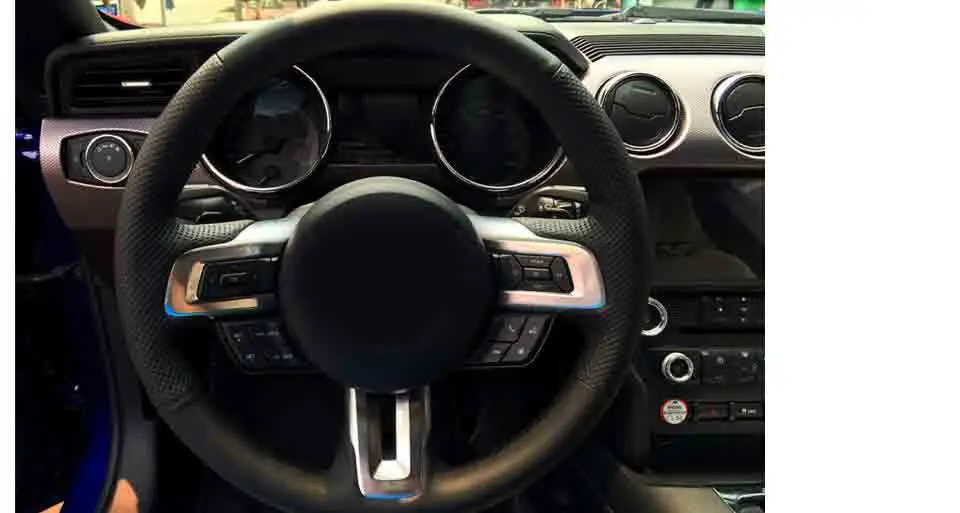 Швейные кожаные ручные рулевые Чехлы для Ford Mustang