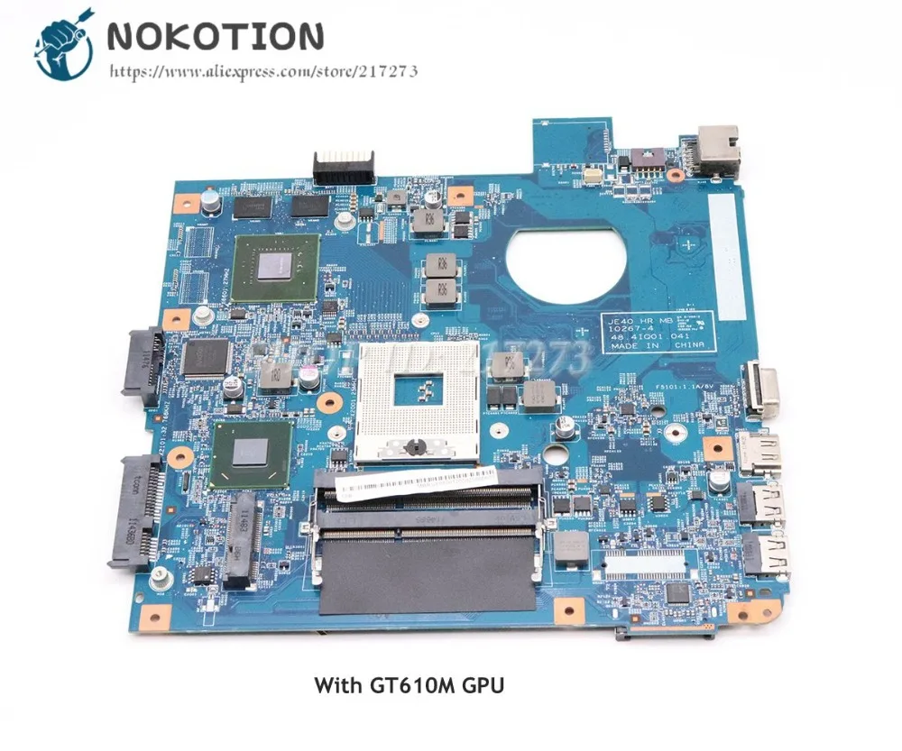 Материнская плата NOKOTION MBRUY01001 JE40 HR MB 48 4iq01. 041 для ноутбука Acer asipre 4750 4752 HM65 GT610M DDR3 |