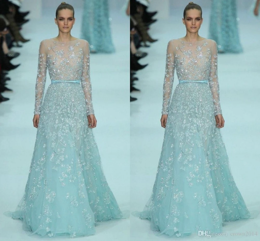 ice blue evening gowns