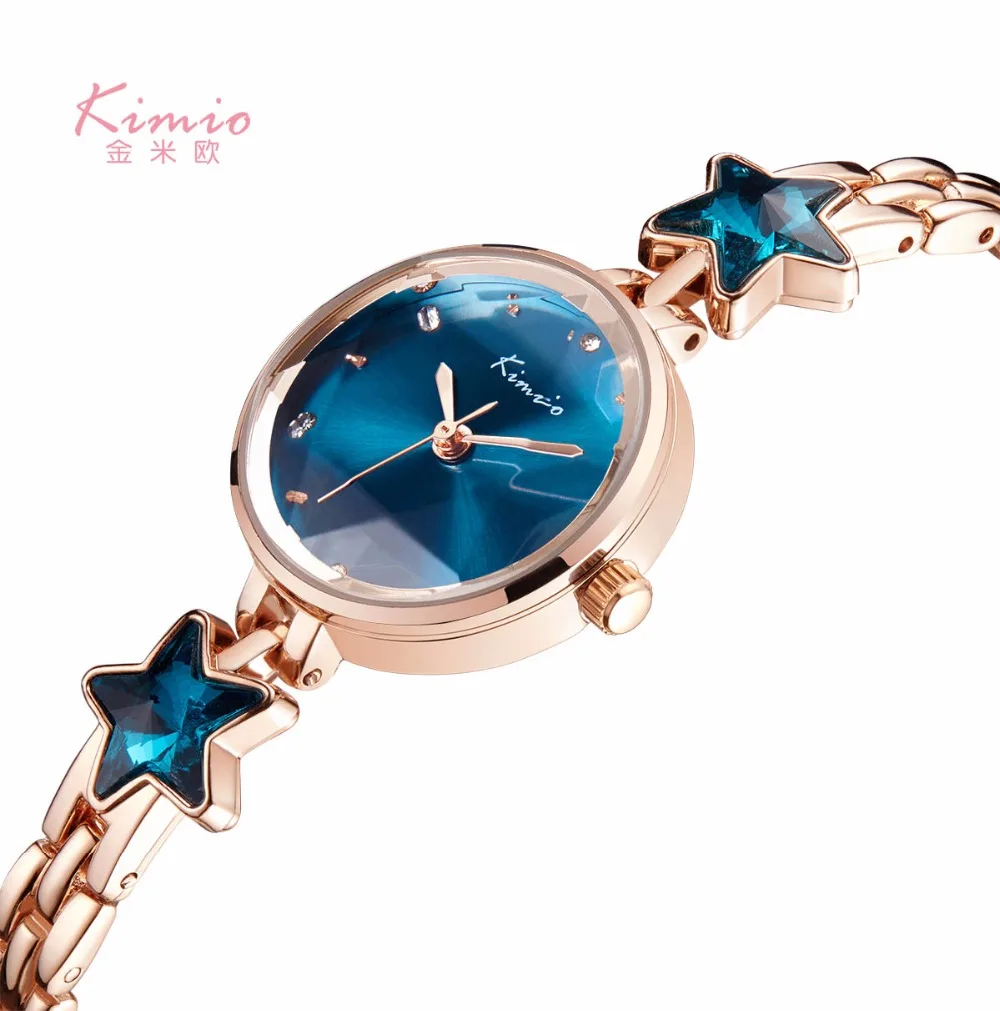 

female watch Kimio Fashion Brand Bracelet Watches For Women Rhinestone Jewel Stainless Steel Quartz saat relogio feminino 2018