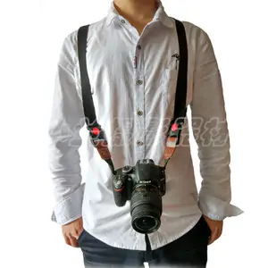 Регулируемый ремень для камеры, двойной наплечный шейный ремешок для Canon, Nikon, Sony, Pentax, DSLR, SLR, Gopro, Xiaoyi